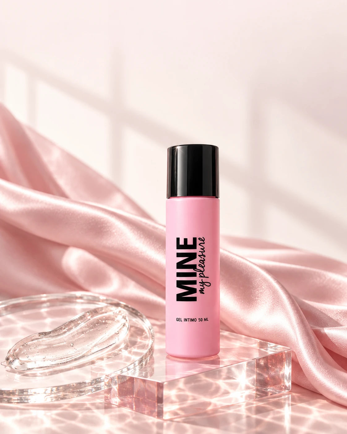 Nueva composición de campaña MINE: frasco rosa original con tapa negra